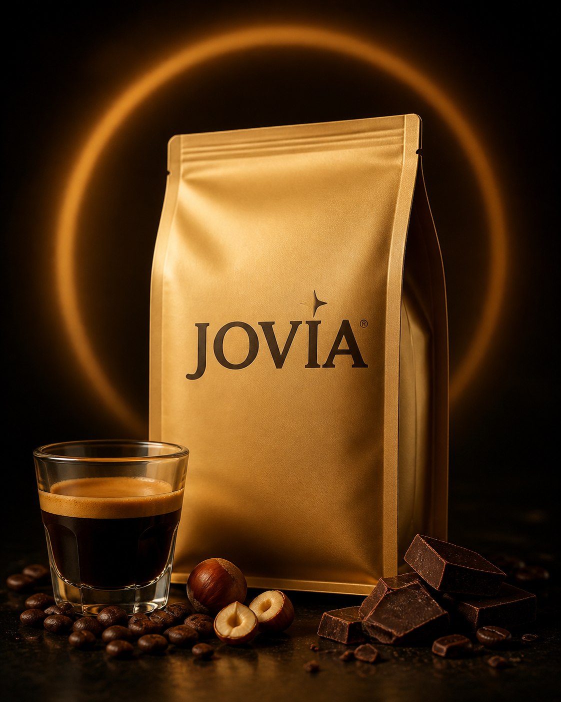 Jovia Ember kahve paketi ve espresso